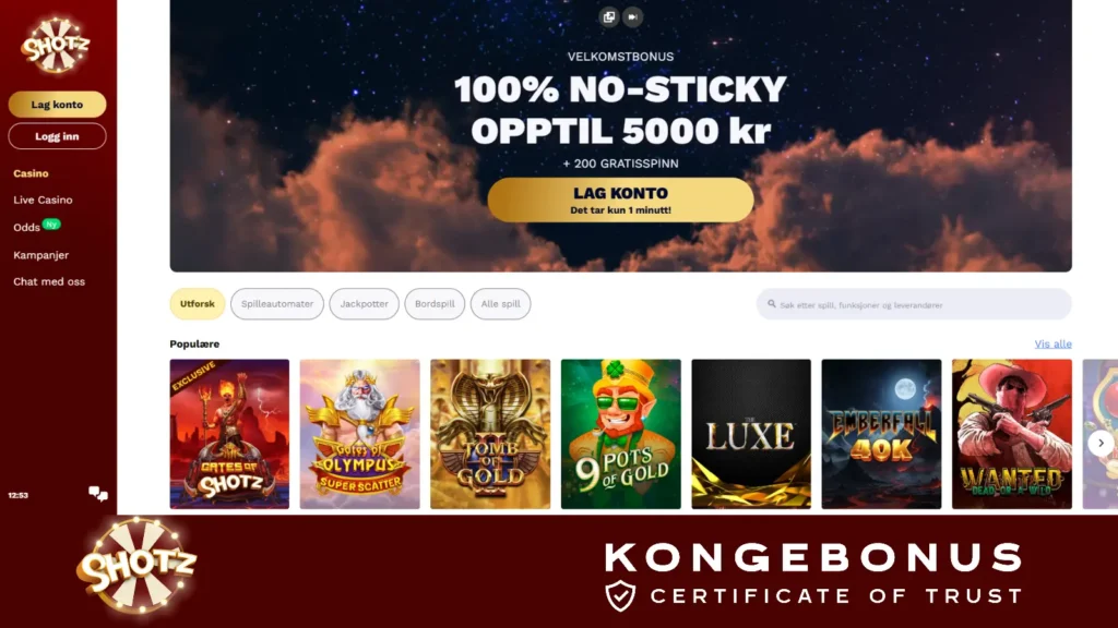Shotz casino live casino med Speed Roulette